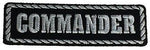 COMMANDER PATCH MC MOTORCYCLE CLUB BIKER OFFICER - HATNPATCH