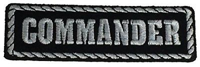 COMMANDER PATCH MC MOTORCYCLE CLUB BIKER OFFICER - HATNPATCH