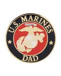 Marine Dad Round Pin - HATNPATCH