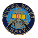 Brown Water Navy W/ Vietnam Ribbon Pin - Veteran Owned Business - HATNPATCH