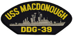 USS MACDONOUGH DDG-39 SHIP PATCH - GREAT COLOR - Veteran Owned Business - HATNPATCH