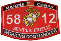 USMC 5812 Working Dog Handler K9 MOS Patch - HATNPATCH