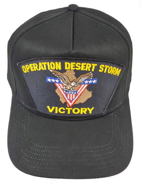 Operation Desert Storm Victory HAT - Black - Veteran Owned Business - HATNPATCH