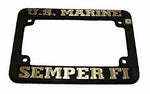 US Marine Semper Fi Heavy Plastic Motorcycle License Plate Frame - HATNPATCH