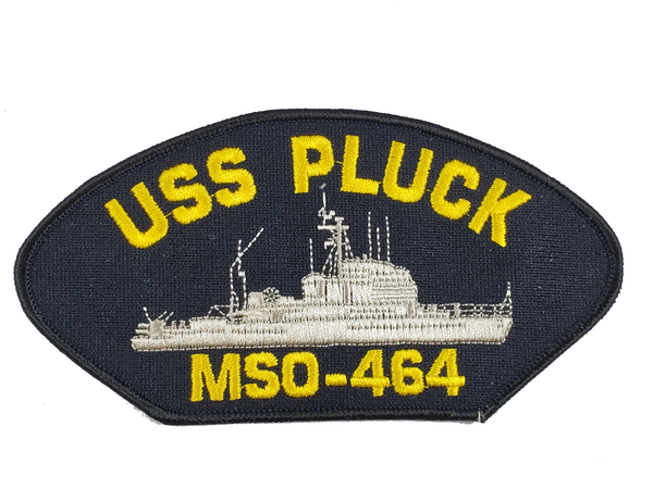 USS Pluck MSO-464 Ship Patch - Great Color - Veteran Owned Business - HATNPATCH