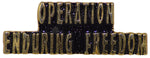 OPERATION ENDURING FREEDOM SCRIPT HAT PIN - HATNPATCH