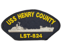 USS Henry County LST-824 Ship Patch - Great Color - Veteran Owned Business - HATNPATCH