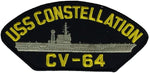 USS CONSTELLATION CV-64 PATCH - Multi-colored - Veteran Owned Business - HATNPATCH