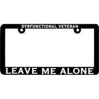 DYSFUNCTIONAL VETERAN LICENSE PLATE FRAME - HATNPATCH