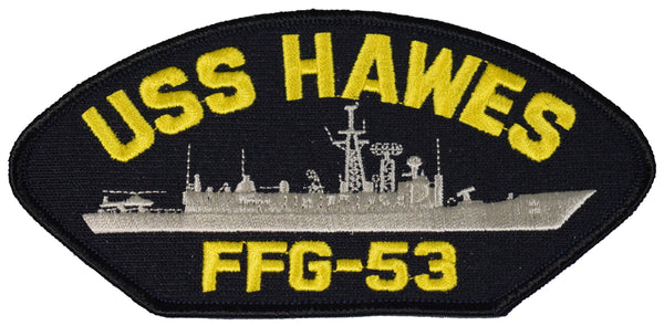 USS HAWES FFG-53 SHIP PATCH - GREAT COLOR - Veteran Owned Business - HATNPATCH