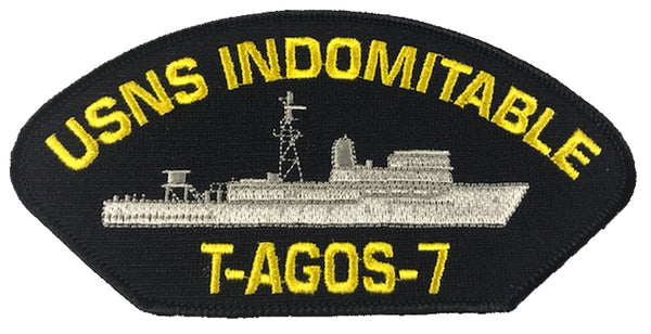 USNS INDOMITABLE T-AGOS-7 SHIP PATCH - GREAT COLOR - Veteran Owned Business - HATNPATCH