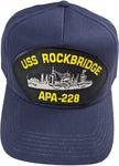 USS Rockbridge APA-228 Ship HAT. Navy Blue. Veteran Family-Owned Business. - HATNPATCH