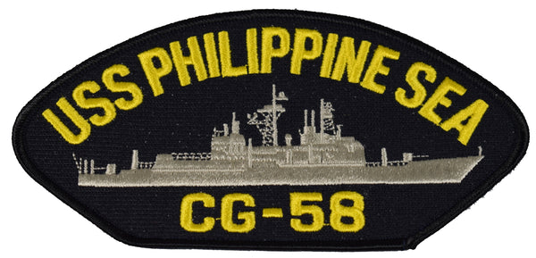 USS PHILIPPINE SEA CG-58 SHIP PATCH - GREAT COLOR - Veteran Owned Business - HATNPATCH