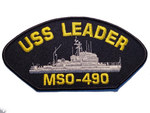 USS Leader MSO-490 Ship Patch - Great Color - Veteran Owned Business - HATNPATCH