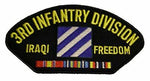 US ARMY THIRD 3RD INFANTRY DIVISION IRAQI FREEDOM VETERAN OIF PATCH W/ RIBBONS - HATNPATCH