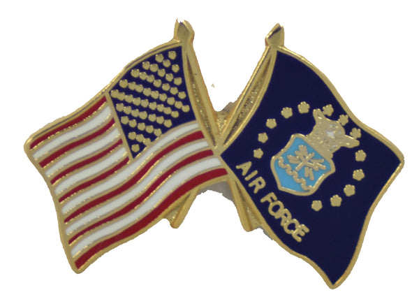 USA/AIRFORCE FLAGS HAT PIN - HATNPATCH