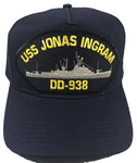 USS JONAS INGRAM DD-938 SHIP HAT - NAVY BLUE - Veteran Owned Business - HATNPATCH