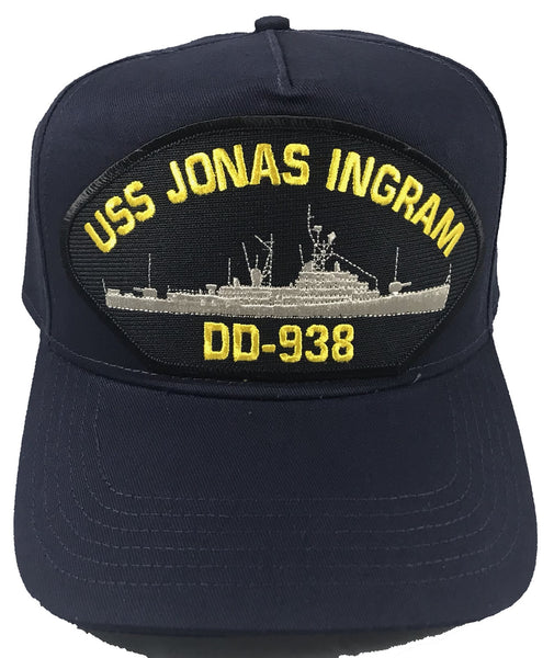 USS JONAS INGRAM DD-938 SHIP HAT - NAVY BLUE - Veteran Owned Business - HATNPATCH