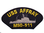 USS AFFRAY MSO-511 Ship Patch - Great Color - Veteran Owned Business - HATNPATCH