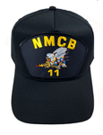 US Navy Seabees NMCB-11 HAT - Black - Veteran Owned Business - HATNPATCH