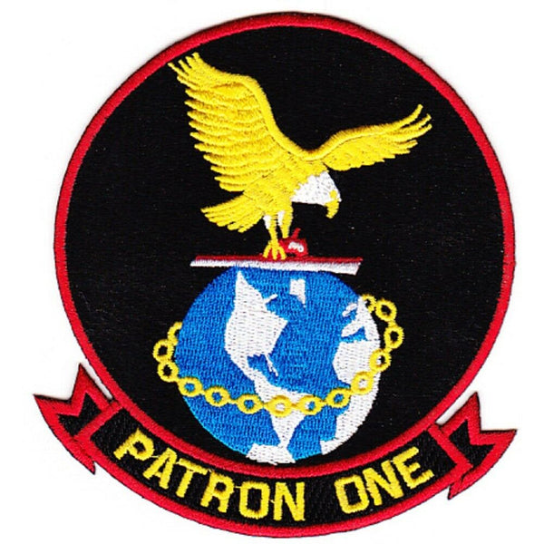 USN NAVY VP-1 PATRON ONE PATCH SCREAMING EAGLES P-3 ORION WHIDBEY ISLAND WA - HATNPATCH