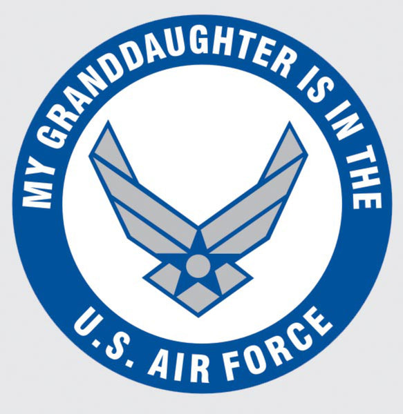 My Granddaughter is in the Air Force New Logo Decal - HATNPATCH