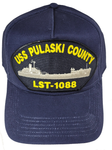 USS Pulaski County LST-1088 Ship HAT - Navy Blue - Veteran Owned Business - HATNPATCH