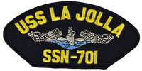 USS LA JOLLA SSN-701 PATCH (Silver Dolphins) - Multi-colored - Veteran Owned Business - HATNPATCH