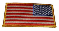 US AMERICAN FLAG PATCH REVERSE STARS STRIPES PATRIOTIC RED WHITE BLUE - HATNPATCH