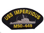 USS IMPERVIOUS MSO-449 Ship Patch - Great Color - Veteran Owned Business - HATNPATCH