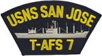 USNS SAN Jose T-AFS 7 Patch - Great Color - Veteran Family-Owned Business - HATNPATCH