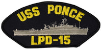 USS PONCE LPD-15 SHIP PATCH - GREAT COLOR - Veteran Owned Business - HATNPATCH