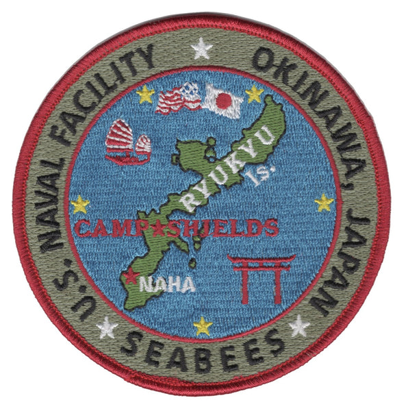 Naval Facility Okinawa, Japan - Camp Shields Seabee Patch - HATNPATCH