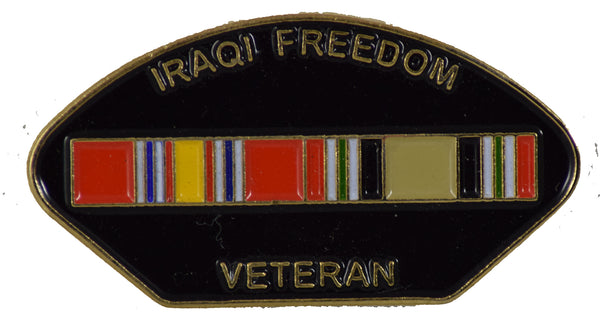 Iraqi Freedom Veteran Ribbons Hat Pin - HATNPATCH