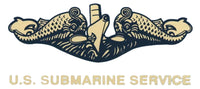Submarine Dolphin Gold (Med.) Decal - HATNPATCH