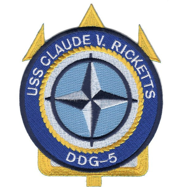 DDG-5 USS Claude V Ricketts Patch - Found per customer request! Ask Us! - HATNPATCH