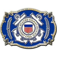 U.S. COAST GUARD LOGO - Cast Belt Buckle - HATNPATCH