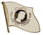 POW/MIA FLAG - WHITE HAT PIN - HATNPATCH