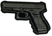 LEFT FACING PISTOL CUTOUT PATCH GUN CONTROL SECOND 2ND AMENDMENT DEFEND RIGHTS - HATNPATCH