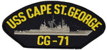 USS CAPE ST. GEORGE CG-71 SHIP PATCH - GREAT COLOR - Veteran Owned Business - HATNPATCH