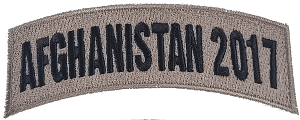 Afghanistan 2017 TAB Desert ACU TAN Rocker Patch - Veteran Family-Owned Business. - HATNPATCH