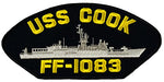 USS Cook FF-1083 Ship Patch - Great Color - Veteran Owned Business - HATNPATCH