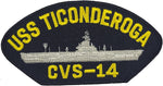 USS Ticonderoga CVS-14 Patch - Great Color - Veteran Family-Owned Business - HATNPATCH