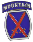 10TH MOUNTAIN DIV HAT PIN - HATNPATCH