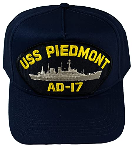 USS Piedmont AD-17 Ship HAT - Navy Blue - Veteran Owned Business - HATNPATCH