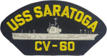 USS Saratoga CV-60 Patch - Great Color - Veteran Family-Owned Business - HATNPATCH