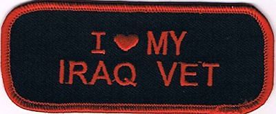 I LOVE HEART MY IRAQ VET PATCH OPERATION IRAQI FREEDOM OIF SPOUSE FAMILY FRIEND - HATNPATCH