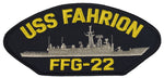 USS FAHRION FFG-22 SHIP PATCH - GREAT COLOR - Veteran Owned Business - HATNPATCH