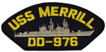 USS MERRILL DD-976 SHIP PATCH - GREAT COLOR - Veteran Owned Business - HATNPATCH