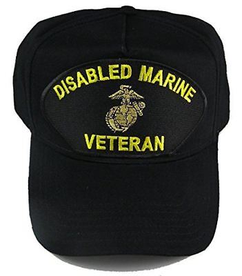 Disabled Marine Veteran Hat with the Seal of the U.S. Marine Cor - HATNPATCH
